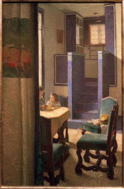 Salón en la casa en la Hohen Warte de Carl Moll