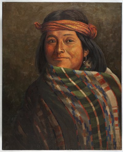 Kov-vai, San Filipi Pueblo (óleo sobre lienzo) de Carl Moon