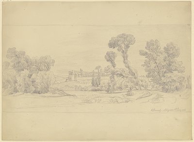 Estudio de árbol en la región de Villeneuve cerca de Aviñón de Carl Morgenstern