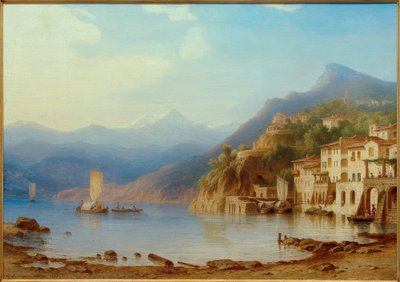Vista de Varenna en el lago de Como de Carl Morgenstern