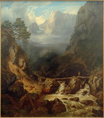 El arroyo del bosque en Hallstatt de Carl Morgenstern