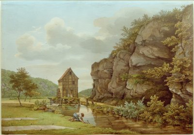 Molino de corte cerca de Eppstein (Valle de Lorsbach) de Carl Morgenstern