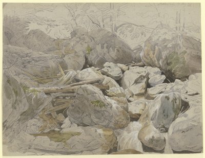 Cascada entre bloques rocosos de Carl Morgenstern