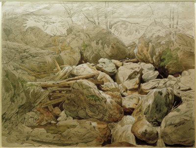 Cascada entre bloques de roca de Carl Morgenstern