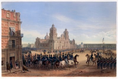 Entrada del General Scott en la Ciudad de México de Carl Nebel