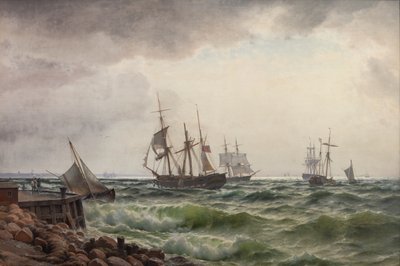 Barcos bajo tierra después de una tormenta de Carl Neumann