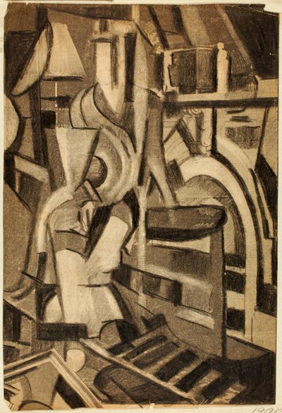Abstracto--Figura sentada de Carl Newman