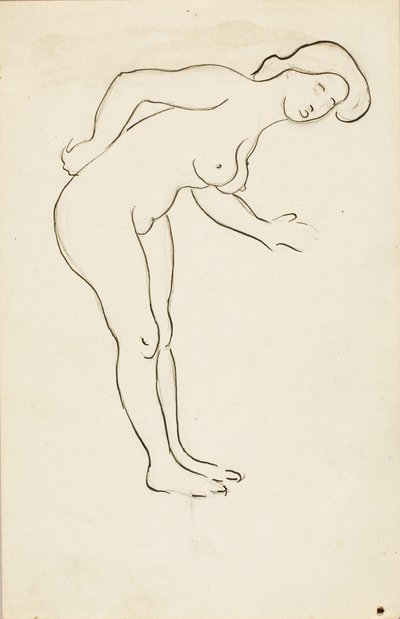 Mujer desnuda inclinada de Carl Newman