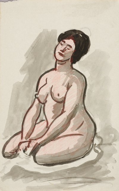 Mujer desnuda, sentada de Carl Newman