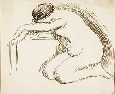 Mujer desnuda de rodillas de Carl Newman