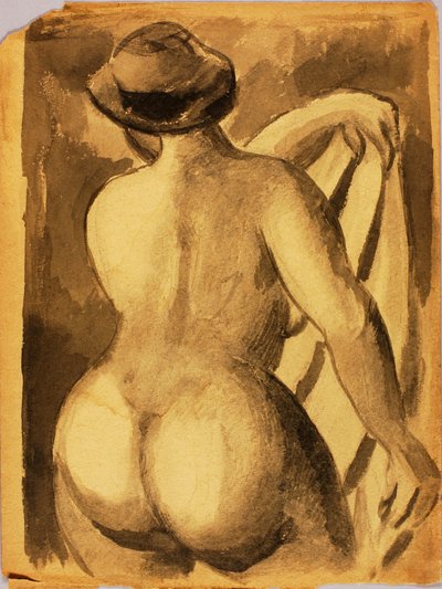 Desnudo femenino con drapeado de Carl Newman