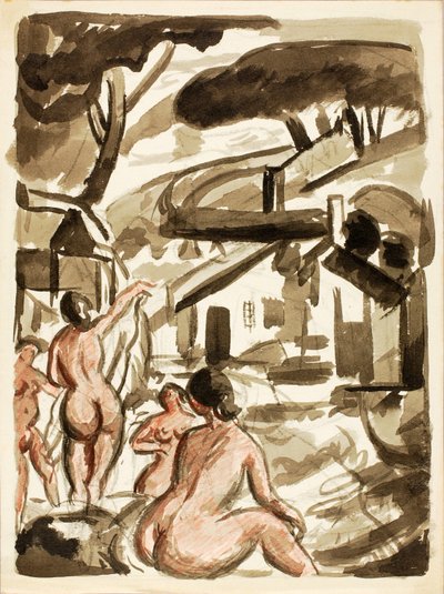 Grupo de cuatro desnudos femeninos de Carl Newman