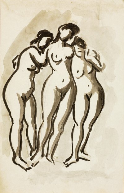 Grupo de tres desnudos femeninos de Carl Newman