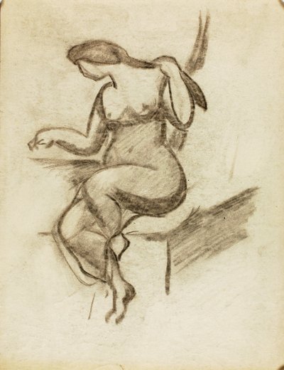 Desnudo femenino sentado de Carl Newman