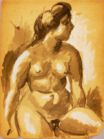 Desnudo femenino sentado de Carl Newman