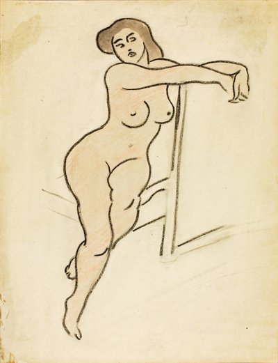 Desnudo femenino sentado de Carl Newman