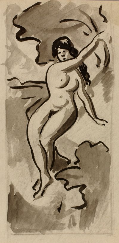 Desnudo femenino sentado de Carl Newman