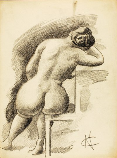 Desnudo femenino sentado de Carl Newman