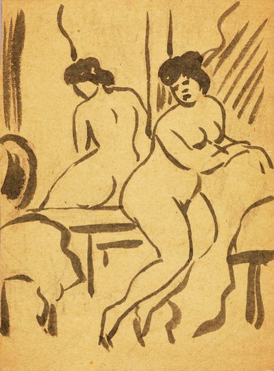 Mujer desnuda sentada de Carl Newman