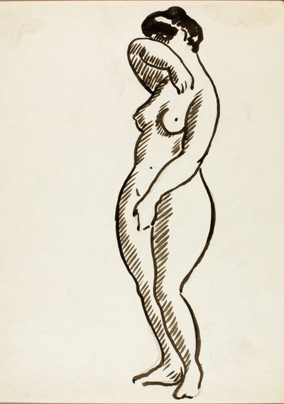 Desnudo femenino de pie de Carl Newman