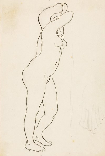Desnudo femenino de pie de Carl Newman