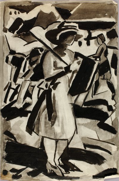 Figura de mujer de pie de Carl Newman