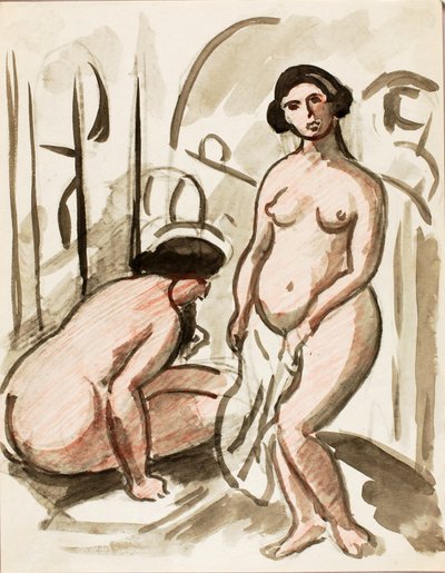 Dos figuras desnudas de Carl Newman