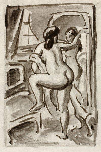 Dos desnudos femeninos de pie de Carl Newman