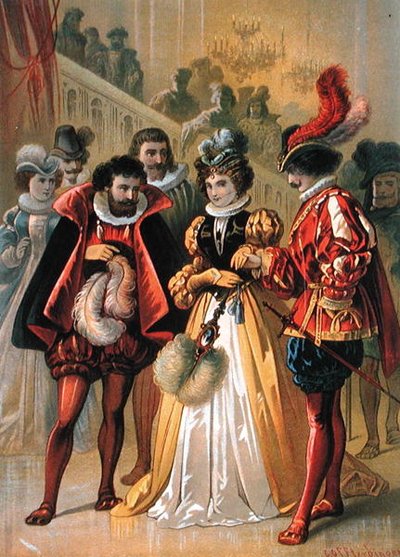 Cenicienta en el baile, ilustración para 