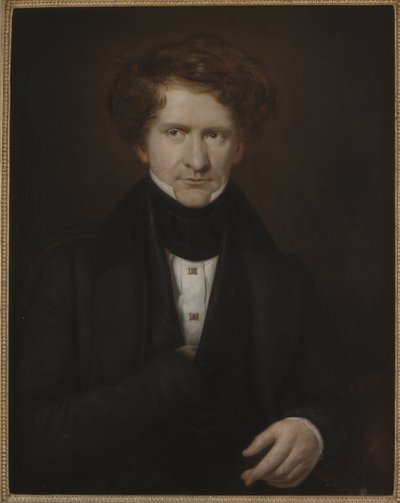 Retrato del compositor Adolf Fredrik Lindblad de Carl Peter Mazer