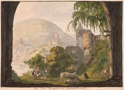 Los cuatro castillos de Neckar Steinach de Carl Philipp Fohr