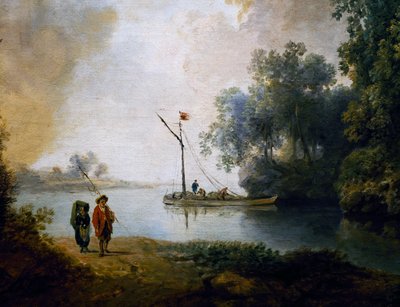 Paisaje con río (detalle) de Carl Philipp Schallhas