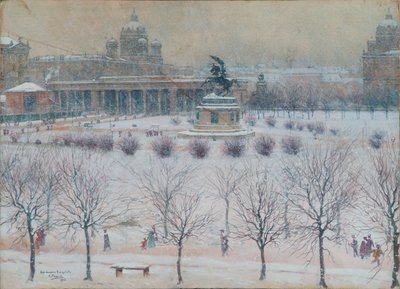 La Burgplatz exterior de Viena en invierno de Carl Pippich