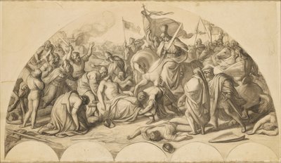 Rodolfo I de Habsburgo ante el cadáver de Przemysl Ottokar II de Bohemia de Carl Rahl