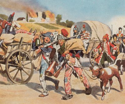 Soldados revolucionarios franceses en el Palatinado de Carl Rochling
