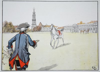 Viejo Fritz y su caballo favorito de Carl Röchling