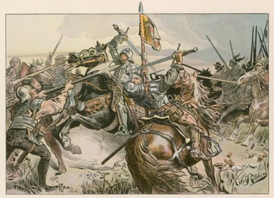 Alberto Aquiles en batalla contra Núremberg en 1449 de Carl Rohling