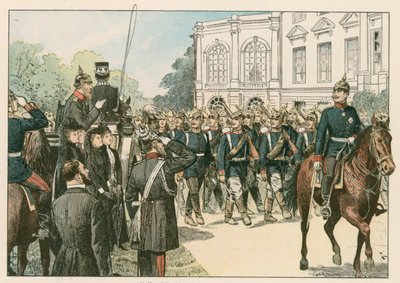 El último desfile de Federico III, Emperador Alemán y Rey de Prusia (1831-1888), en 1888 de Carl Rohling