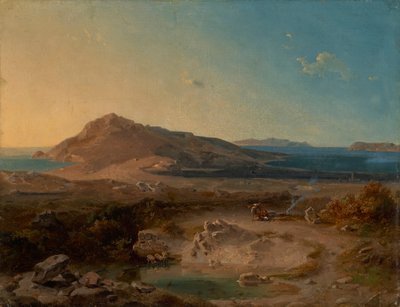 La isla de Delos al amanecer. de Carl Rottmann