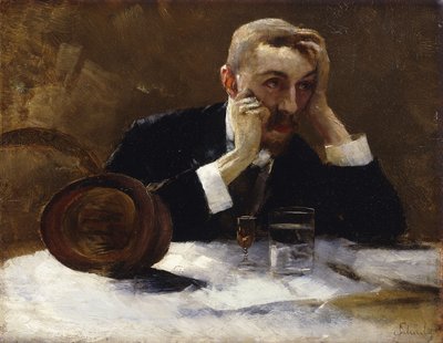 Autorretrato tardío de Carl Schuch