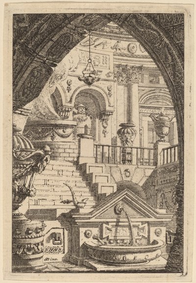 Fantasía de un templo antiguo de Carl Schütz