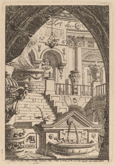 Fantasía de un Templo Antiguo de Carl Schütz