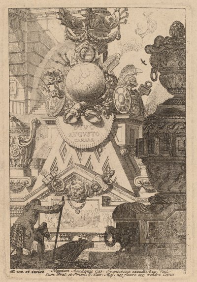 Fantasía de un trofeo antiguo para Augusto de Carl Schütz