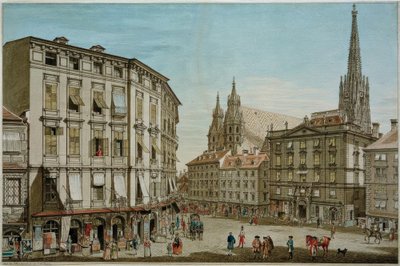 La plaza Stock-im-Eisen en Viena de Carl Schütz