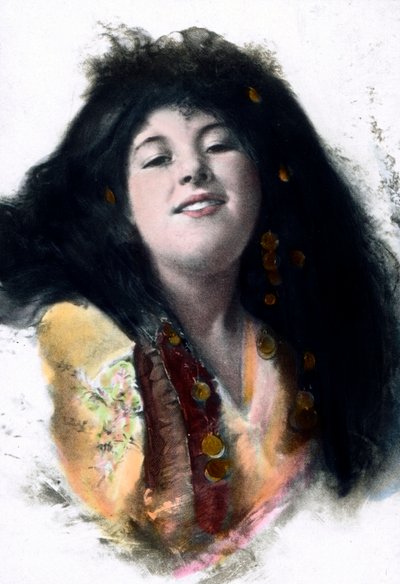 Ideal europeo de árabe. Retrato de una mujer joven, segunda esposa subordinada de un hombre árabe. Archivo Carl Simon, fecha de la imagen: hacia 1910. de Carl Simon
