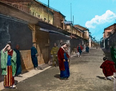Japón, isla de Honshu, región de Kanto, vida callejera en Tokio, fecha de la imagen: hacia 1920. Archivo Carl Simon de Carl Simon