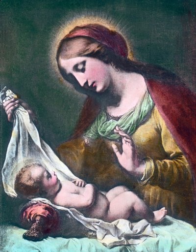 Virgen con el Niño. Pintura (sin fecha) del pintor barroco italiano Carlo Dolci (1616 - 1686). Fecha de la imagen: hacia 1900. Archivo Carl Simon de Carl Simon