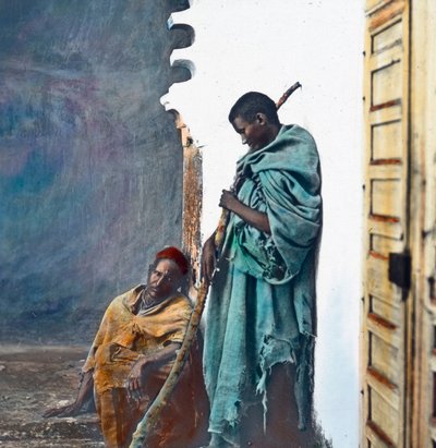 Marruecos, dos hombres de Fez, fecha de la imagen: hacia 1910. Archivo Carl Simon de Carl Simon