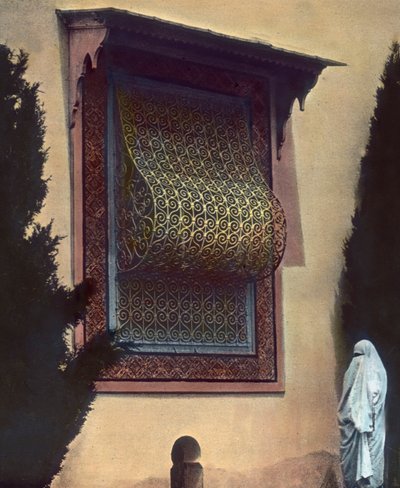 Norte de Marruecos, ventana de un harén, fecha de la imagen: hacia 1910. Archivo Carl Simon de Carl Simon