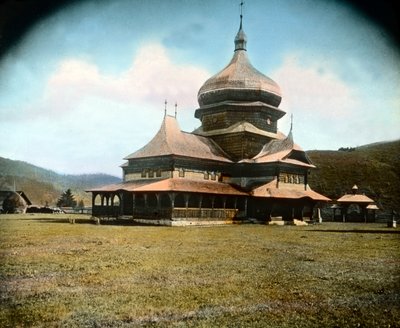 Rumanía, una iglesia griega unida en la región de Bucovina, fecha de la imagen: hacia 1920. Archivo Carl Simon de Carl Simon